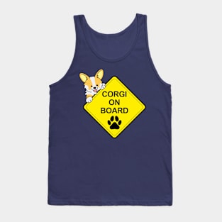 Corgi on Board Tank Top